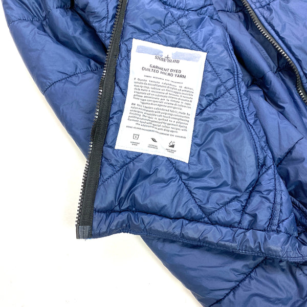 Stone Island Navy Micro Yarn Quilted Jacket