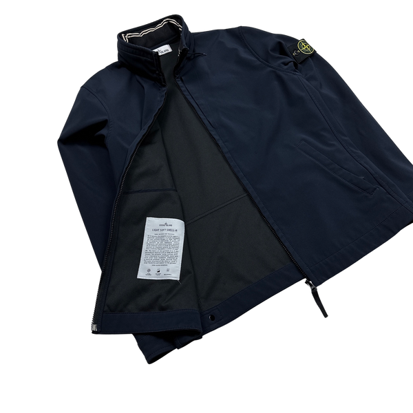 Stone Island Navy 2015 Fleece Lined Soft Shell - Large