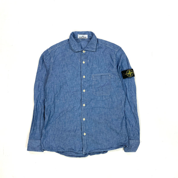 Stone Island Denim Buttoned Shirt