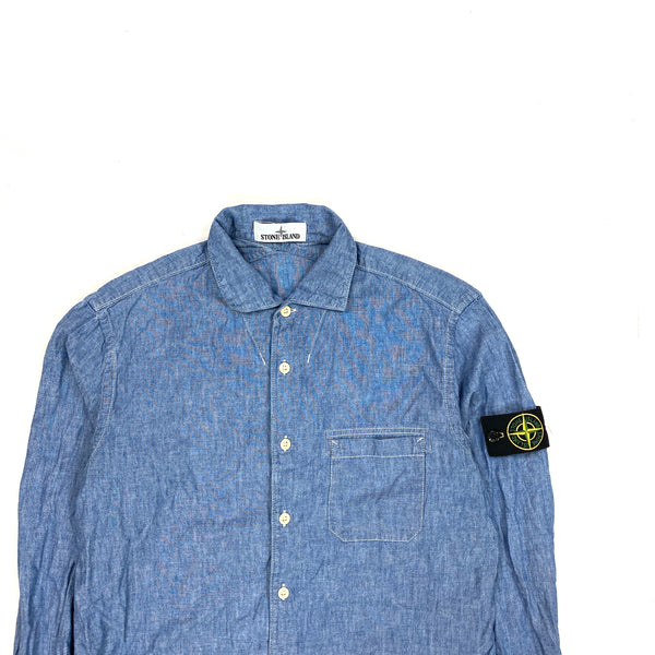 Stone Island Denim Buttoned Shirt