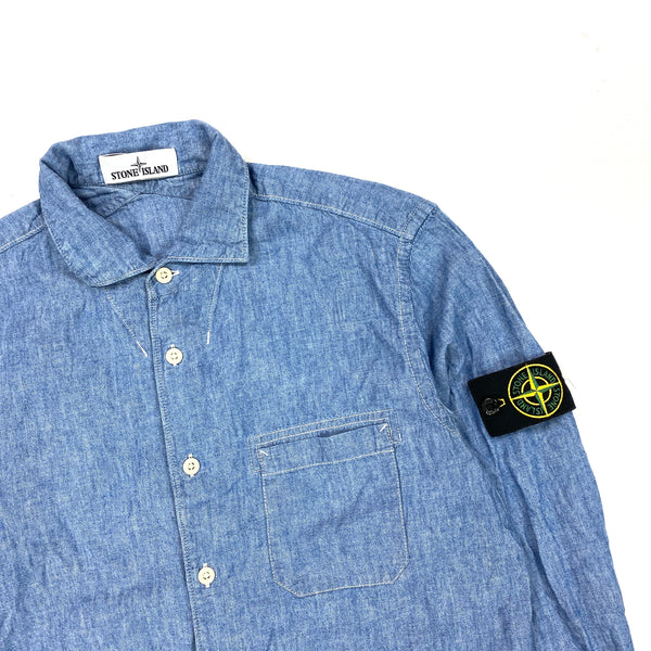 Stone Island Denim Buttoned Shirt