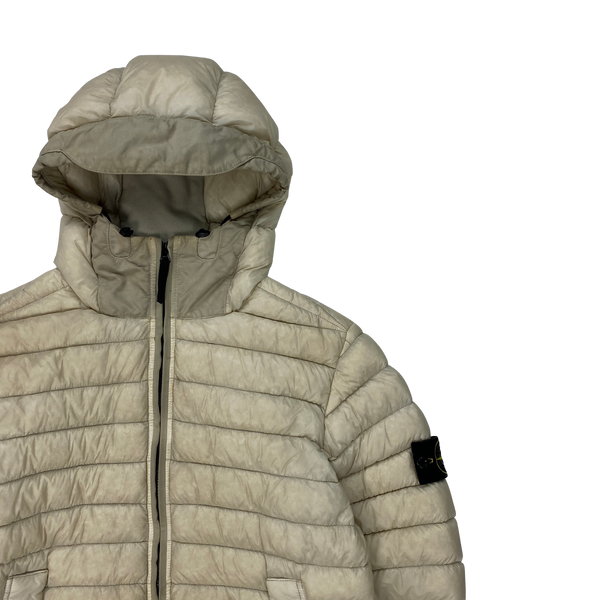 Stone Island 2016 Cream Garment Dyed Puffer Jacket