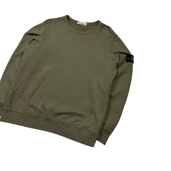 Stone Island 2018 Khaki Cotton Crewneck Sweatshirt - XL