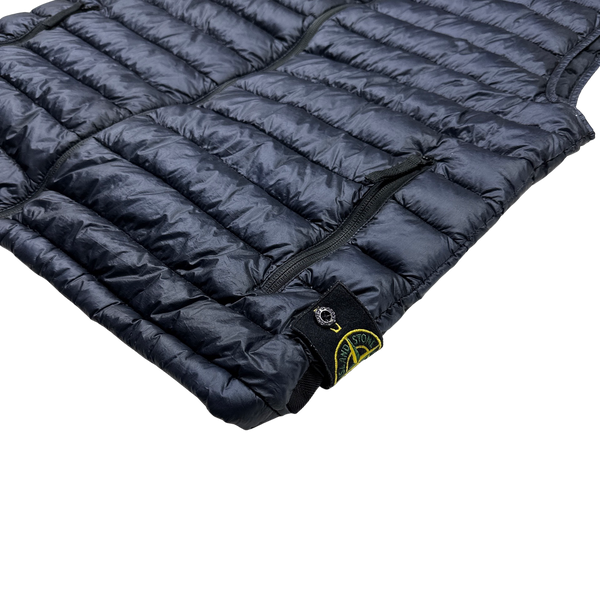 Stone Island 2012 Navy Garment Dyed Down Puffer Gilet - Large