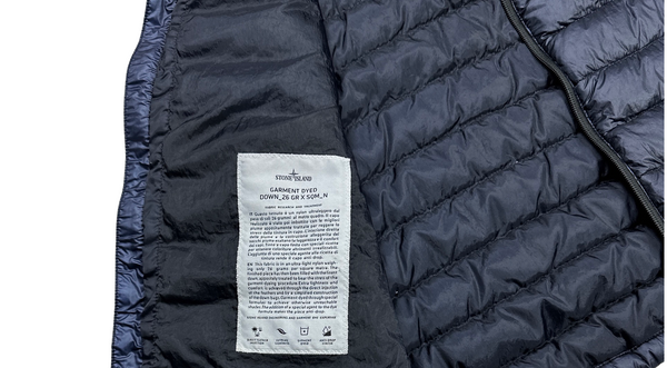 Stone Island 2012 Navy Garment Dyed Down Puffer Gilet - Large