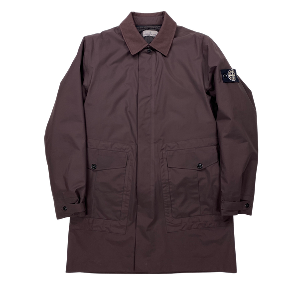 Stone Island 2015 Burgundy Down Lined Tank Shield Jacket