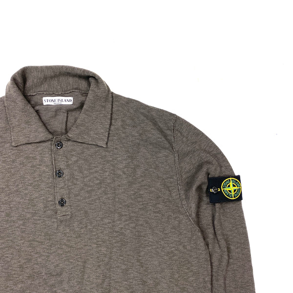 Stone Island 2006 Grey Pullover Buttoned Jumper