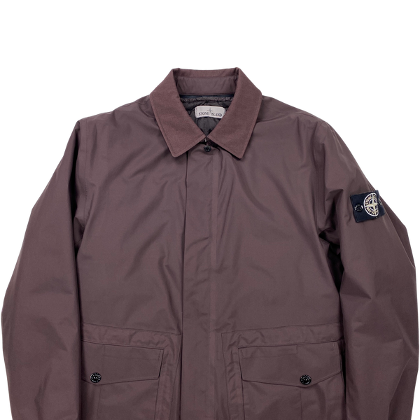 Stone Island 2015 Burgundy Down Lined Tank Shield Jacket