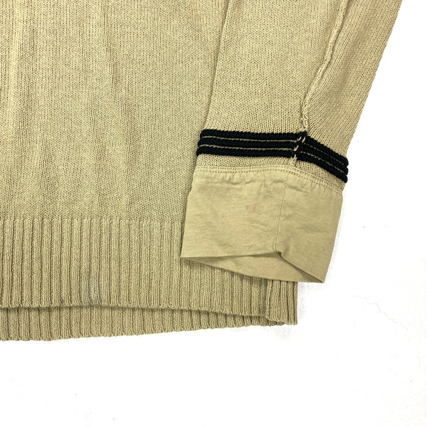 Stone Island Sand Knitted Cotton Pullover Jumper