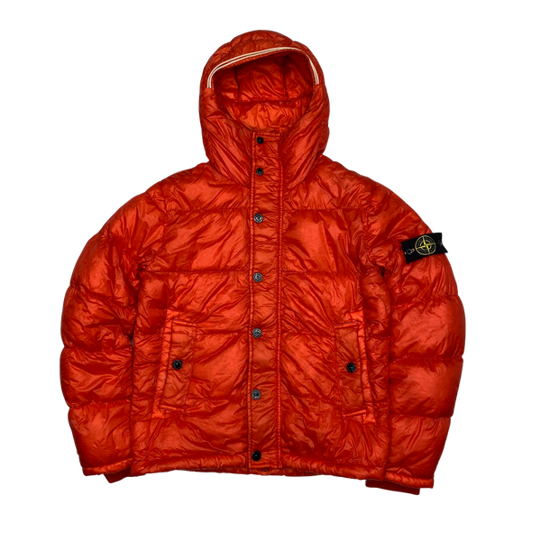 Stone Island 2013 Orange Garment Dyed Puffer Jacket