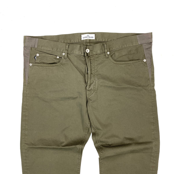 Stone Island Khaki Chinos Straight Fit