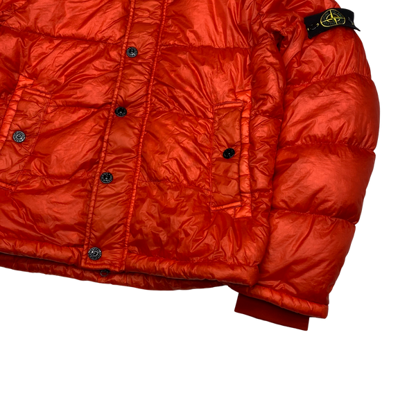 Stone Island 2013 Orange Garment Dyed Puffer Jacket