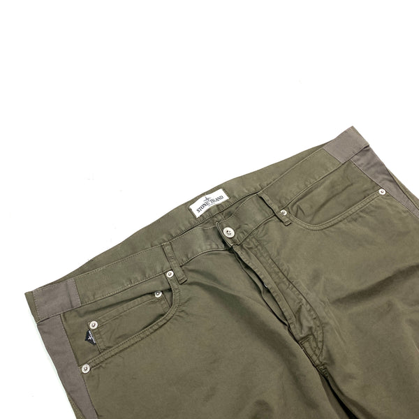 Stone Island Khaki Chinos Straight Fit