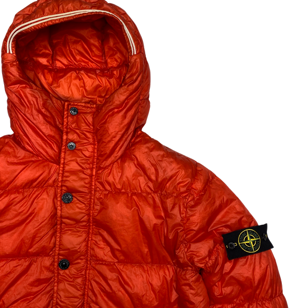 Stone Island 2013 Orange Garment Dyed Puffer Jacket