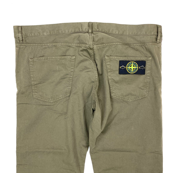 Stone Island Khaki Chinos Straight Fit