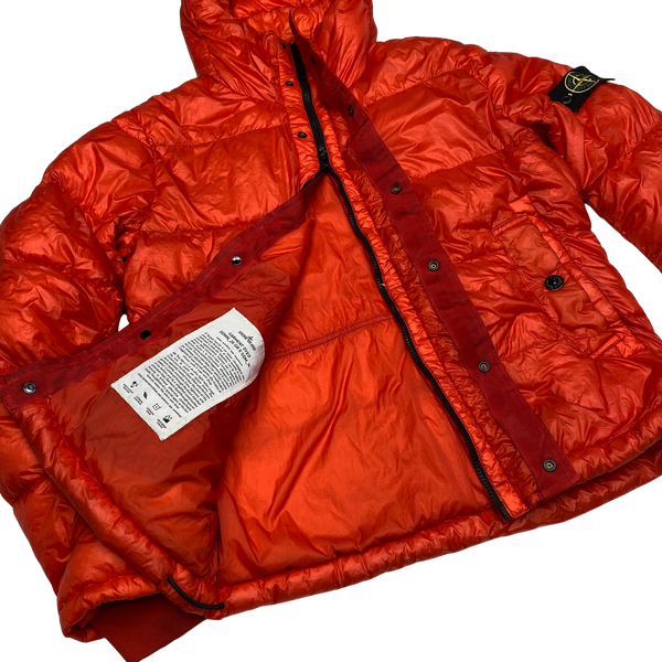 Stone Island 2013 Orange Garment Dyed Puffer Jacket