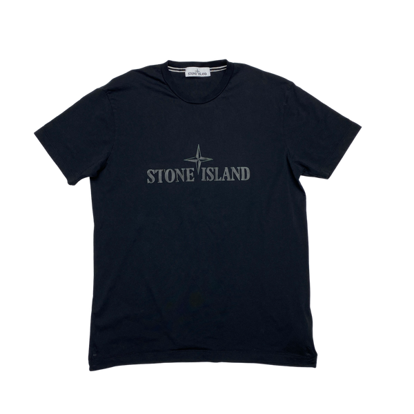 Stone Island Black Spellout T Shirt