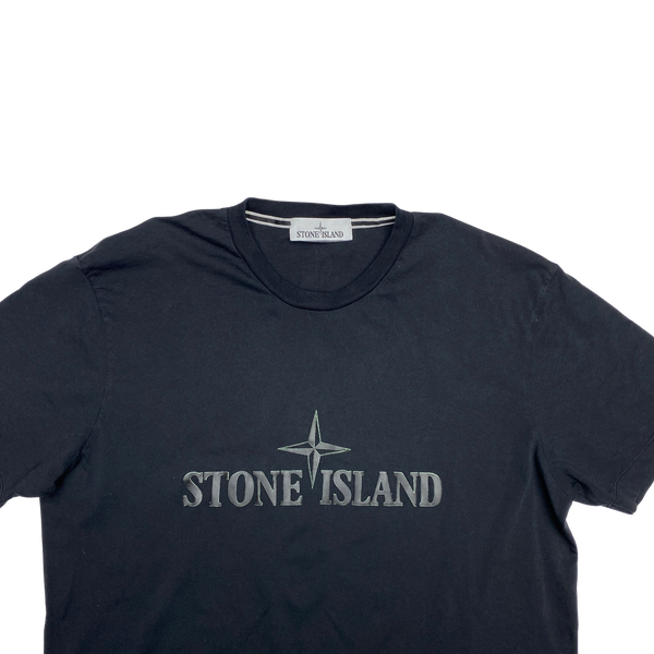Stone Island Black Spellout T Shirt