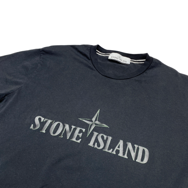 Stone Island Black Spellout T Shirt