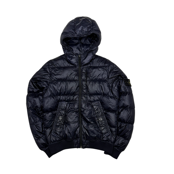 Stone Island 2015 Navy Garment Dyed Puffer Jacket
