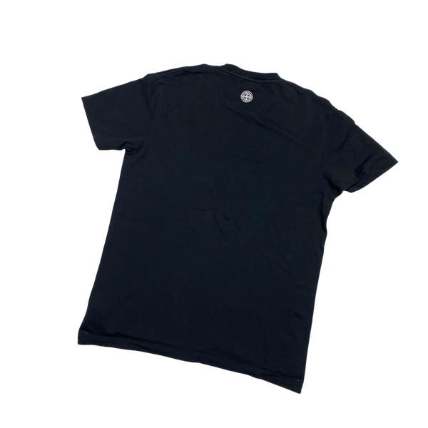 Stone Island Black Spellout T Shirt