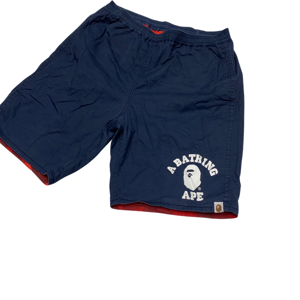 BAPE Camo Reversible Nylon Cotton Shorts - Large
