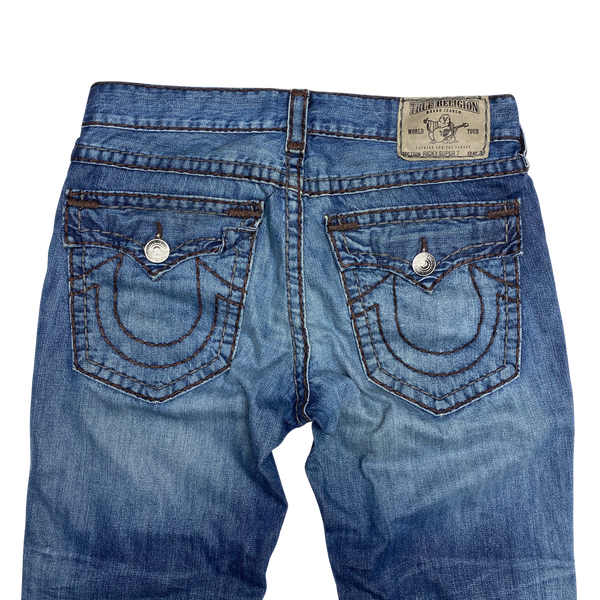 True Religion Brown Contrast Stitch Ricky Super T Jeans