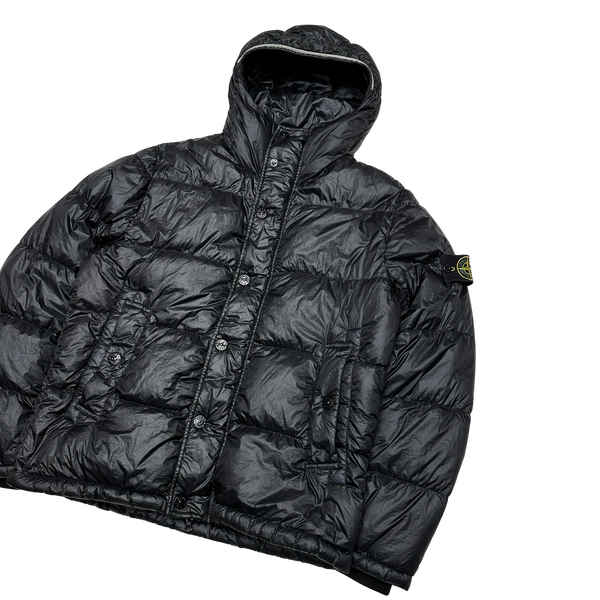 Stone Island 2013 Black Garment Dyed Puffer Jacket