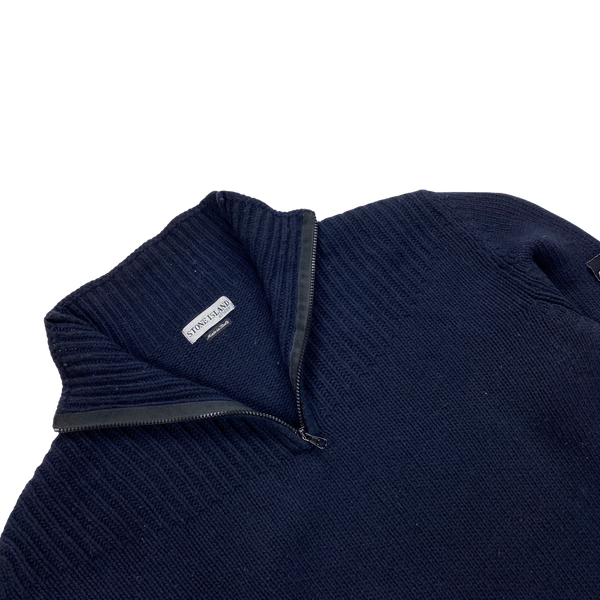Stone Island Vintage 2000 Navy Quarter Zipped Pullover