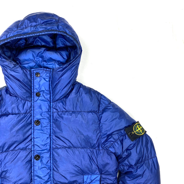 Stone Island Blue Garment Dyed Puffer Jacket