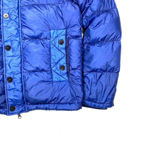 Stone Island Blue Garment Dyed Puffer Jacket