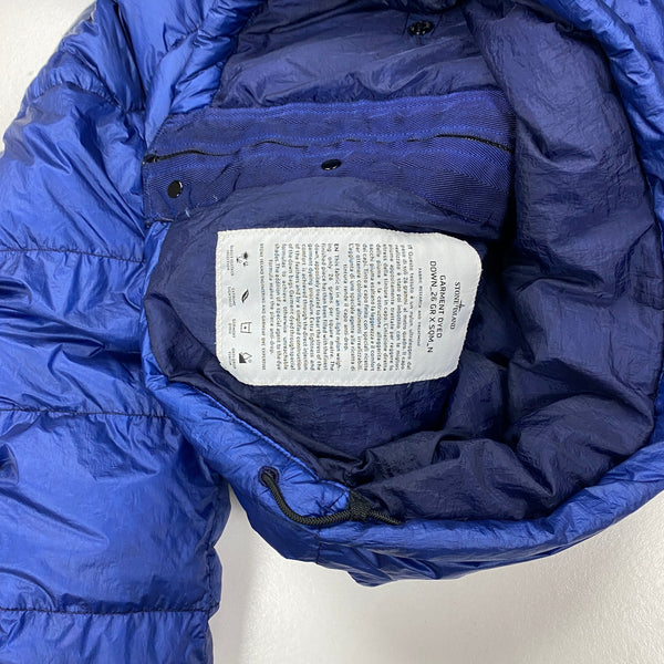 Stone Island Blue Garment Dyed Puffer Jacket