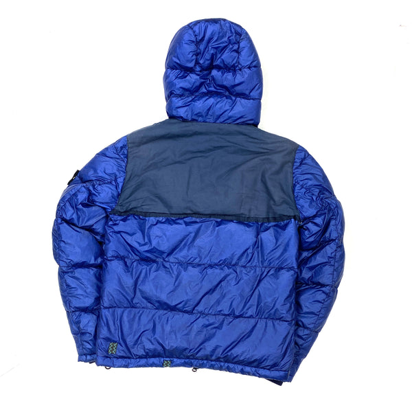 Stone island blue puffer jacket hotsell
