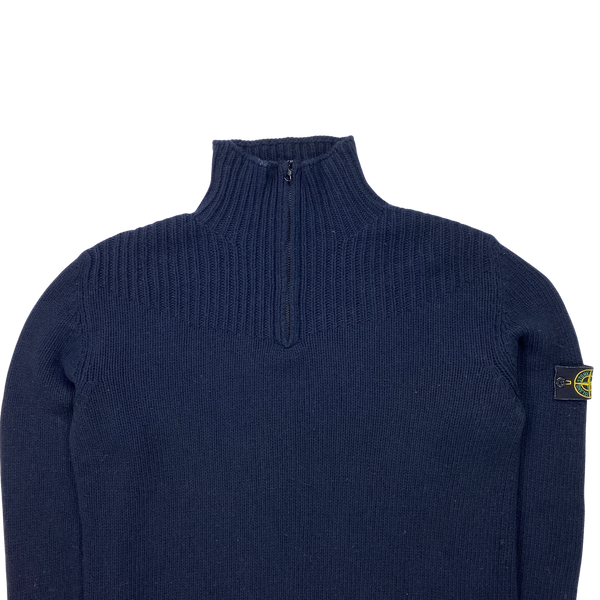 Stone Island Vintage 2000 Navy Quarter Zipped Pullover