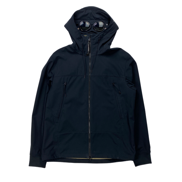 CP Company Dark Navy Soft Shell Goggle Jacket