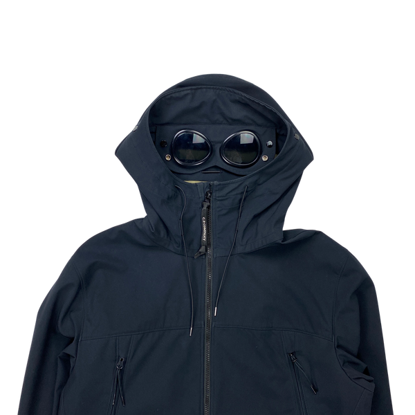 CP Company Dark Navy Soft Shell Goggle Jacket