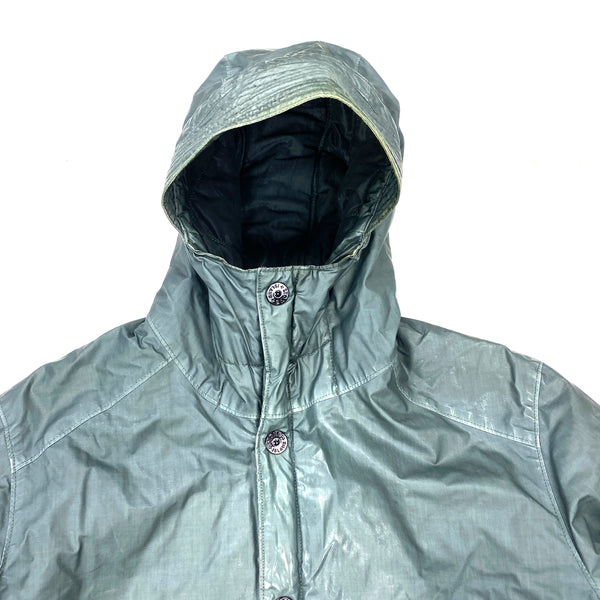 Stone Island Green Mussola Gommata Quilted Jacket