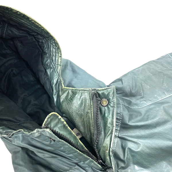 Stone Island Green Mussola Gommata Quilted Jacket