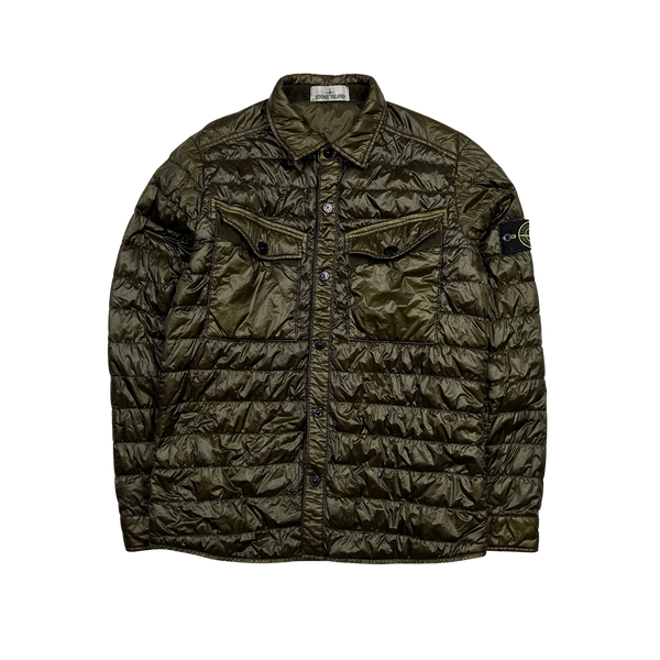 Stone Island 2015 Khaki Down Filled Overshirt - Medium