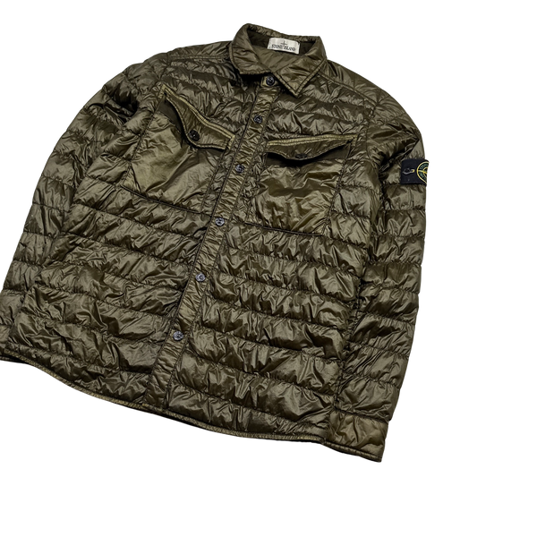 Stone Island 2015 Khaki Down Filled Overshirt - Medium