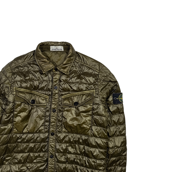 Stone Island 2015 Khaki Down Filled Overshirt - Medium