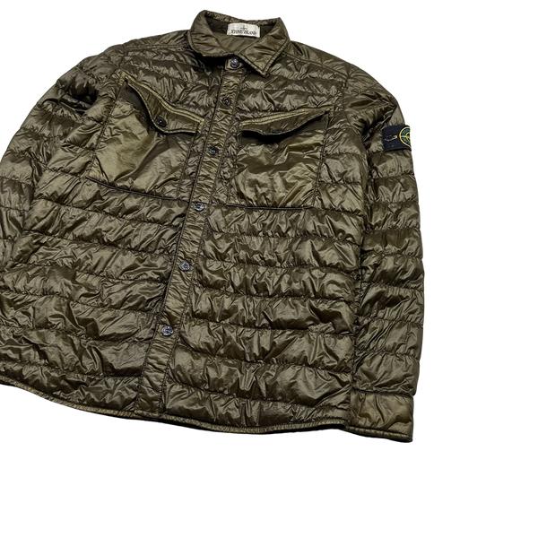 Stone Island 2015 Khaki Down Filled Overshirt - Medium