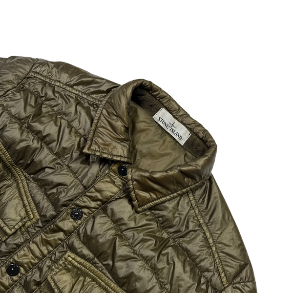 Stone Island 2015 Khaki Down Filled Overshirt - Medium