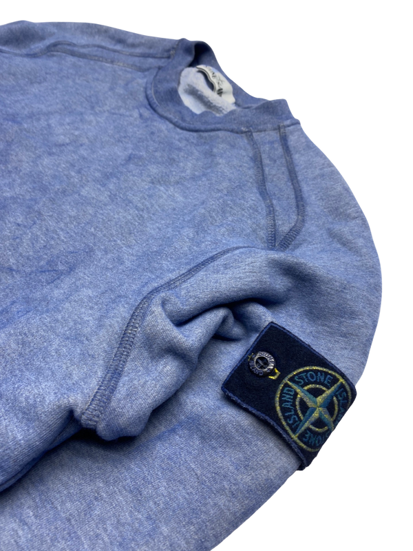 Stone Island Blue Dust Treatment Crewneck Sweatshirt