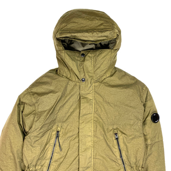 CP Company Khaki Green Down Filled Nyfoil Fishtail Parka