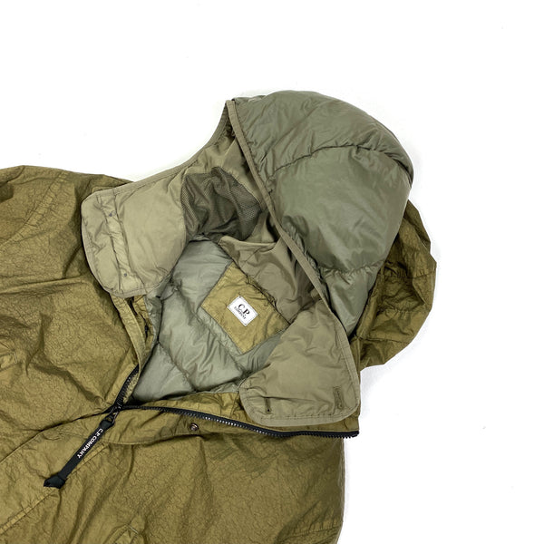CP Company Khaki Green Down Filled Nyfoil Fishtail Parka