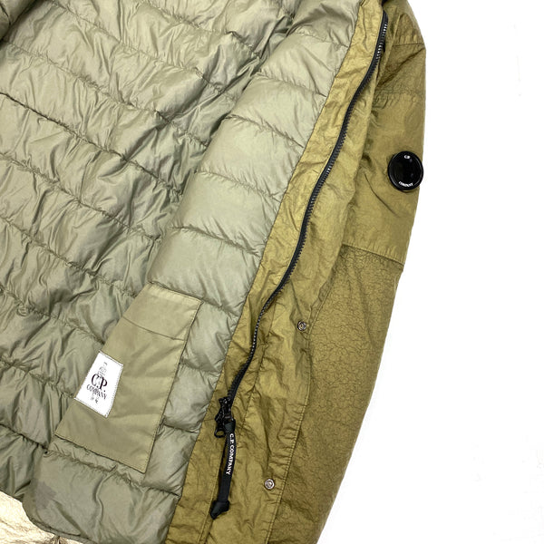 CP Company Khaki Green Down Filled Nyfoil Fishtail Parka