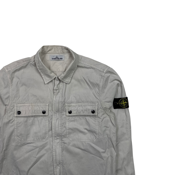 Stone Island 2014 White Cotton Overshirt - XXL
