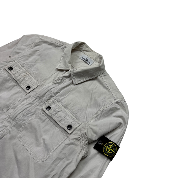 Stone Island 2014 White Cotton Overshirt - XXL