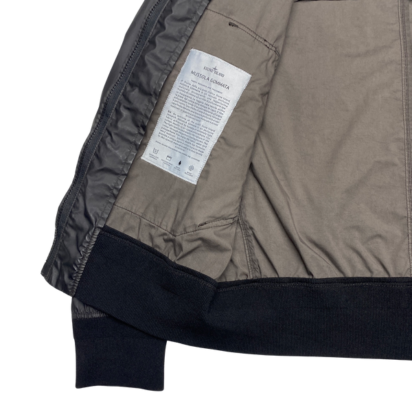 Stone Island Black Mussola Gommata Lightweight Jacket